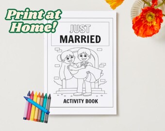 Wedding Activity Book for Kids, Coloring Pages (PDF Download)