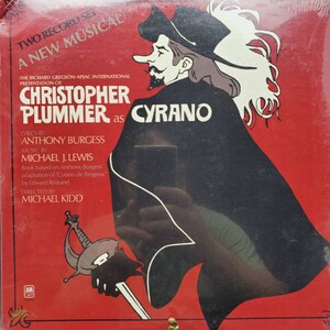 1973 Christopher Plummer as Cyrano New Musical 2 Record Set  directed by Michael Kidd SP 3702 A&M Records Vinyl Record Album