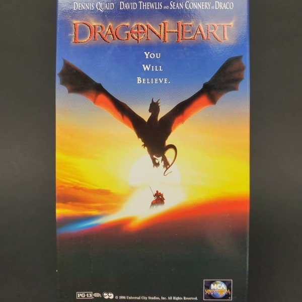 1996 DragonHeart VHS VCR Tape Movie PG 13