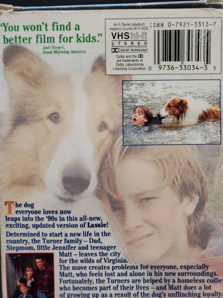 1994 Lassie Movie VHS VCR Tape ISBN 0 7921 3313 7 -  Hong Kong