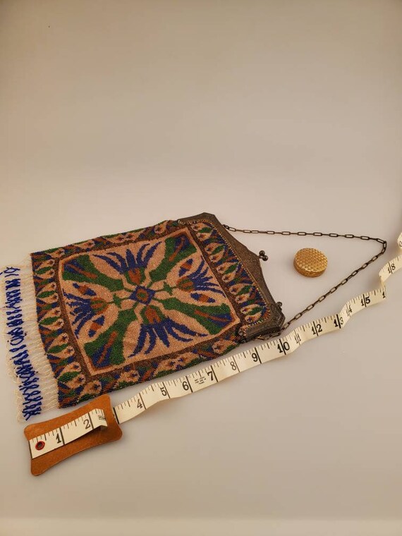 Vintage 1920's Suffragette Glass Beaded handbag, S