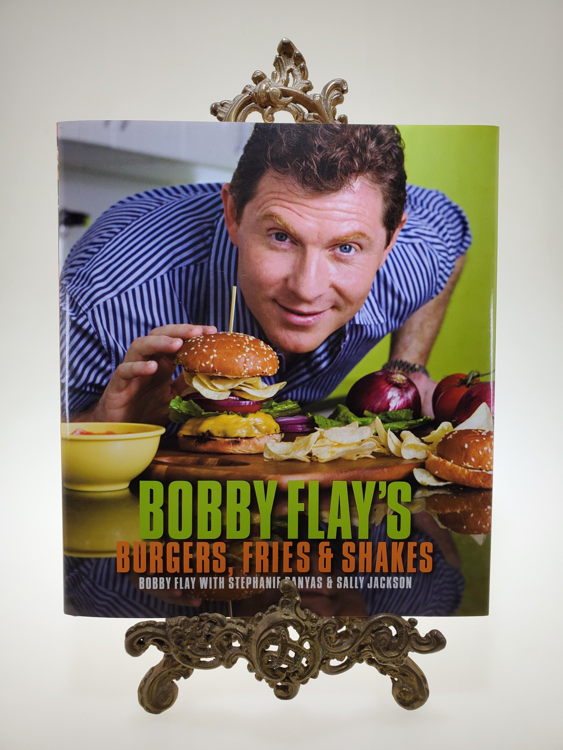 Bobby Flay's Burgers Fries and Shakes Hardcover Book by Bobby Flay Stephanie Banyas Sally Jackson published by Potter