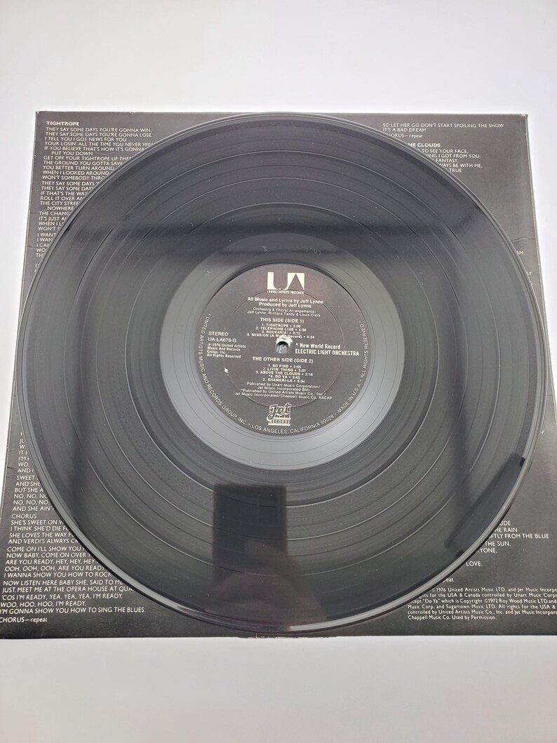 1976 Jeff Lynne's Electric Light Orchestra LP A New World Record Stereo