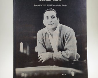 1964 "Who Can I Turn To (When Nobody Needs Me)" Sheet Music recorded by Tony Bennett The Roar of The Greasepaint recorded Columbia Records