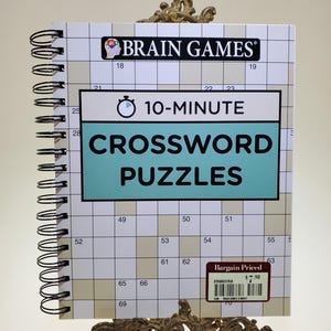 10 Minute Crossword Puzzles Softcover Book by Brain Games published by PIL