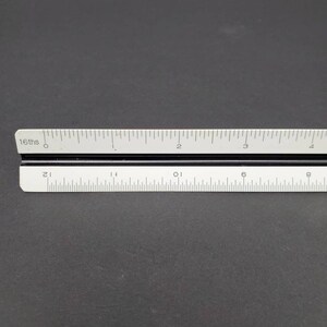 1990s Drafting Ruler Inches Centimeters Imperial Metric Pickett P 231TR ...