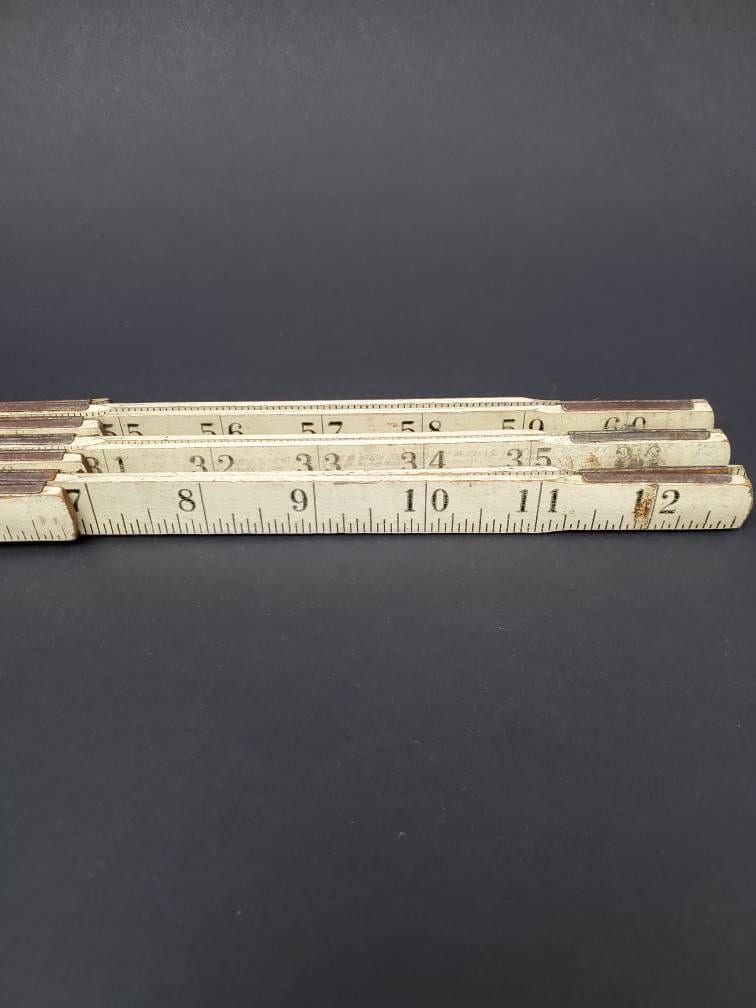1950s Folding Ruler 6 Feet Made in USA White 6 Foot Carpenter - Etsy
