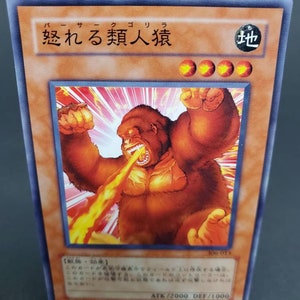 BERSERK GORILLA 306-013 Tarjeta coleccionable del juego de cartas oficial japonés Yugioh 1996 Copyright