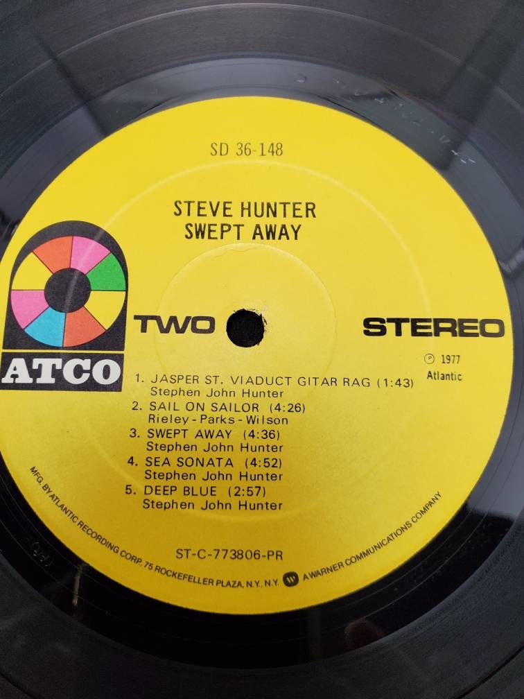 1977 スティーブ・ハンター スウェプト・アウェイ LP SD 36-148