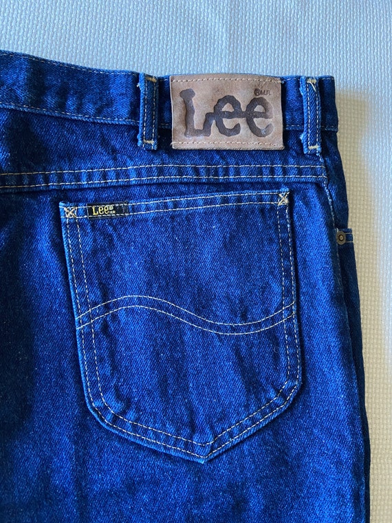 40 x 29, 1980s Lee Rider Jeans, Dark Wash Jeans, … - image 3