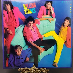 1986 Rolling Stones Dirty Work LP OC 40250 Álbum de vinilo de primera edición ISBN 7464 40250 1