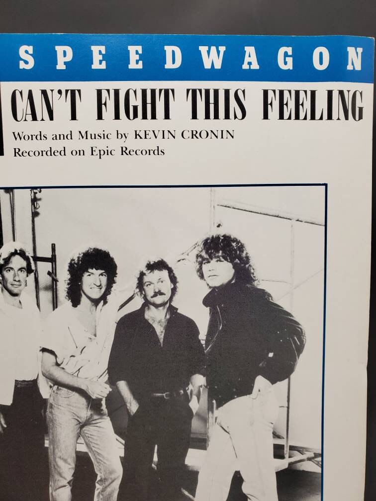 1984 REO Speedwagon Can't Fight This Feeling Sheet Music Etsy