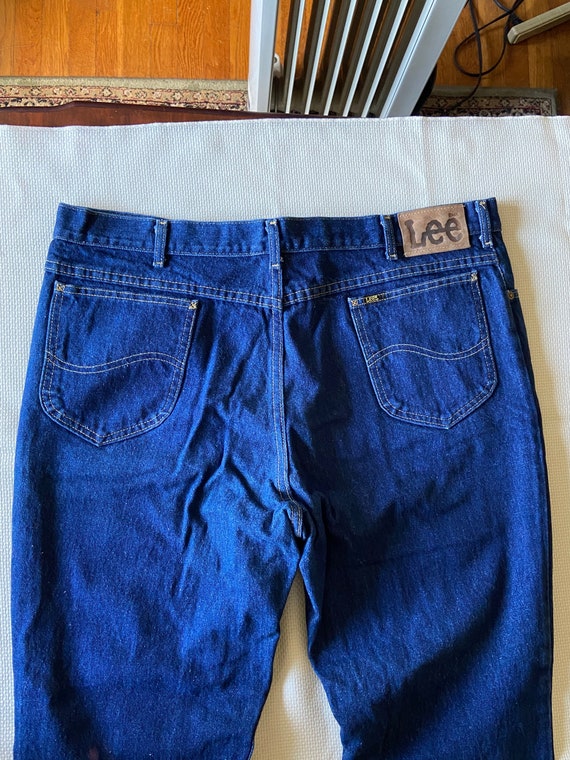 40 x 29, 1980s Lee Rider Jeans, Dark Wash Jeans, V