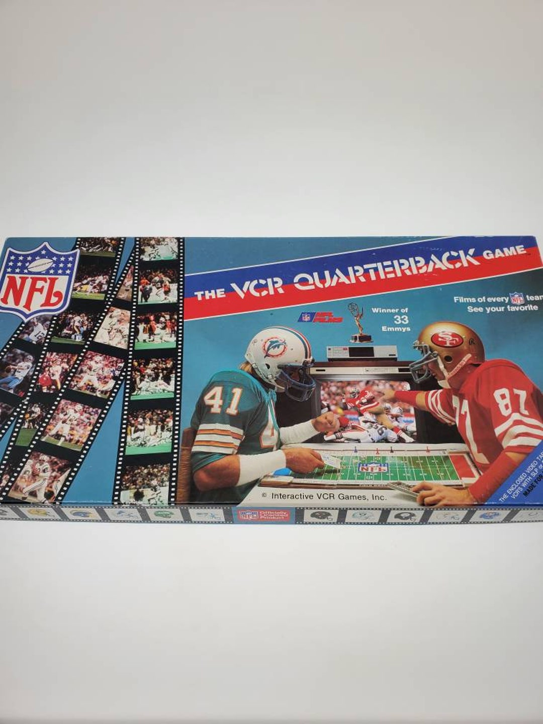 1986 the VCR Quarterback Game NFL Boardgame Interactive Vcr Etsy
