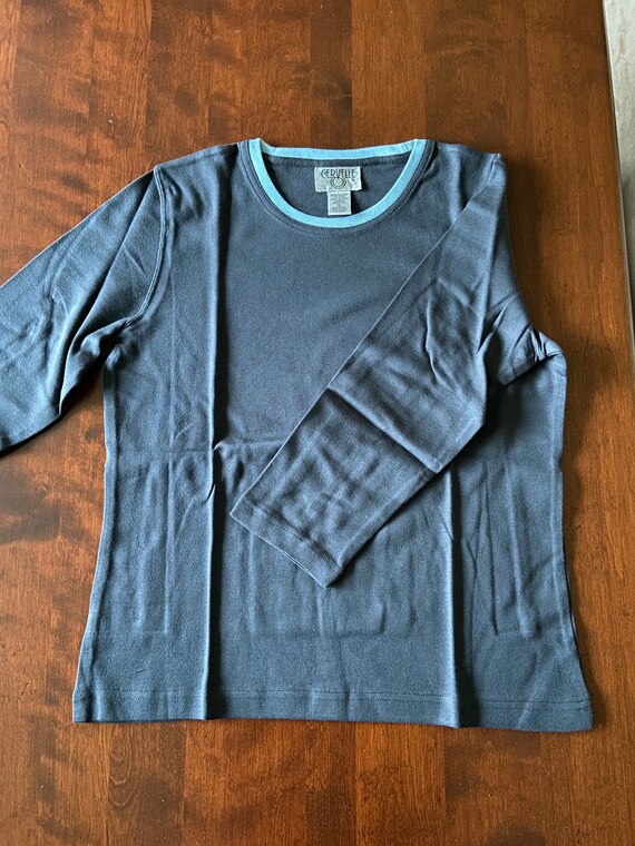 Buy M, Deadstock Vintage 90s Ringer Tee, Three Quarter Sleeve T 