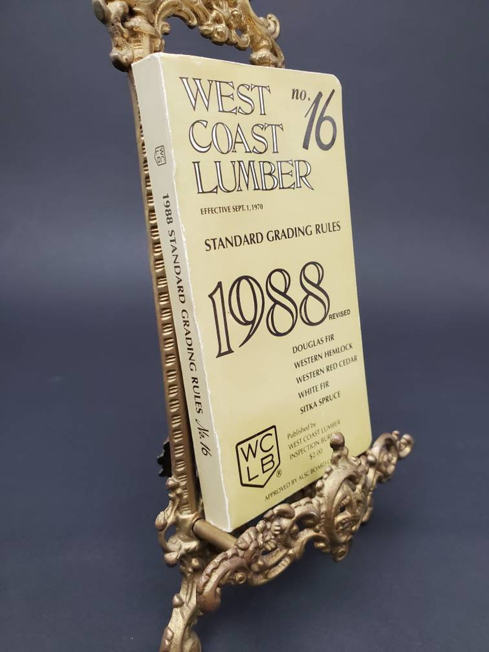 1988 West Coast Lumber No. 16 Standard Grading Rules Revised Etsy