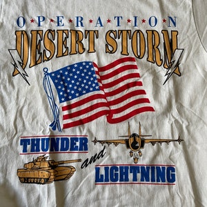 S, 1990s Operation Desert Storm T Shirt, USA Patriotic T Shirt, American Flag Tee, Vintage Graphic Tee, Made in USA, Mens Small, G168