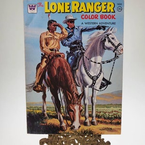 1954 The Lone Ranger Color Book A Western Adventure 39 Cents 1035 Whitman Publishing Coloring Book