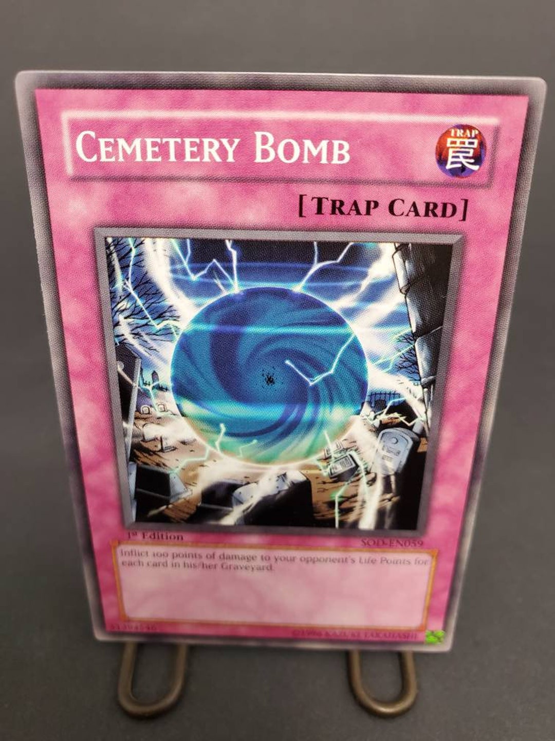 Cemetery Bomb SOD EN059 Yugioh 1st Edition Trap Card Trading