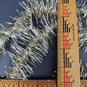 1950s Feather Tree 50 Inch Silver Garland Tinsel Rope Christmas Tree ...