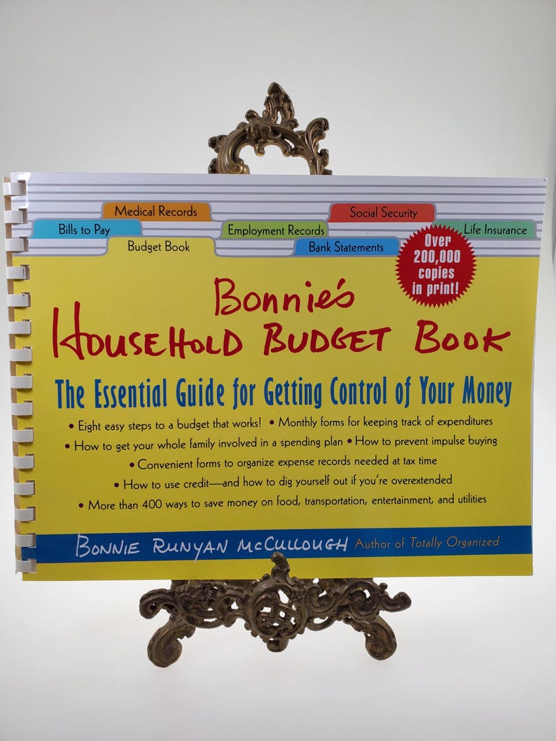 2001 Bonnie's Household Budget Book the Essential Guide for Getting