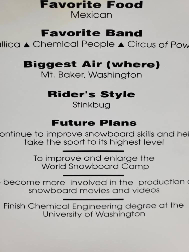 Old burton snowboard models picture