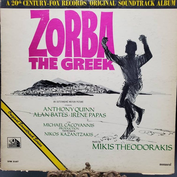 1965 Zorba the Greek Original Soundtrack Album TFM 3167 20th Century Fox Records Vinyl Record Album