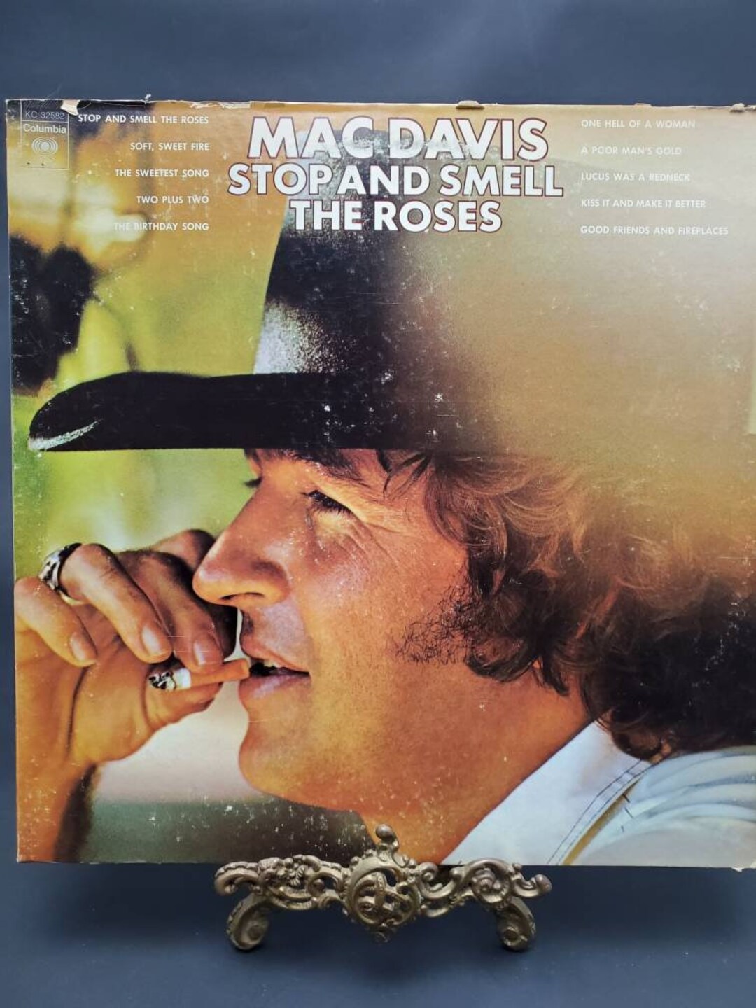 1974 Mac Davis Stop and Smell the Roses LP KC 32582 BL 32582 Etsy