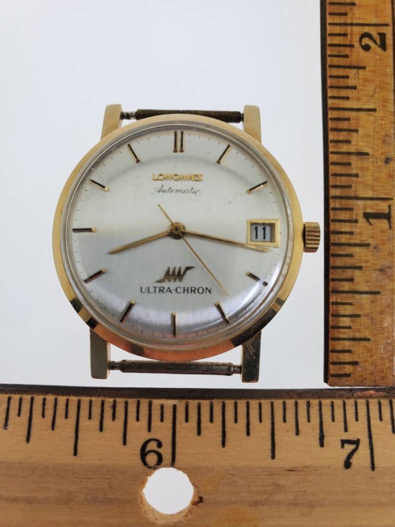 Men's 14k Gold Longines Ultra Chron Automatic Calendar Etsy