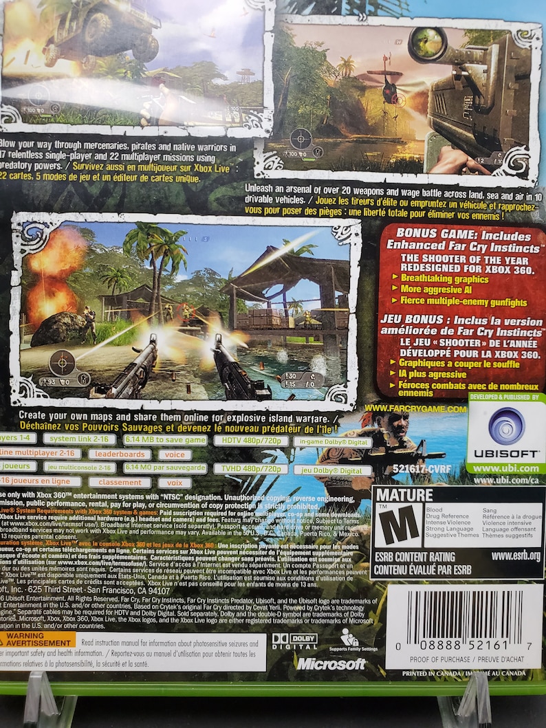 Xbox Live Far Cry Instincts Predator Xbox Live Microsoft Video Game CD image 6