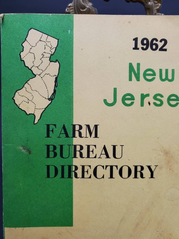 1962 New Jersey Farm Bureau Directory the Farmhouse Trenton Etsy