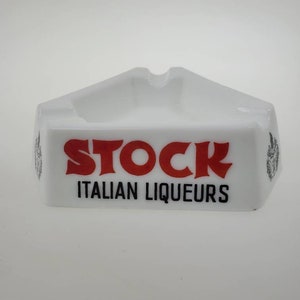 1980s Stock Milkglass Italian Liqueurs Stock Brandys Stock Vermouth Vetreria Lusvardi Made in Italy Milano