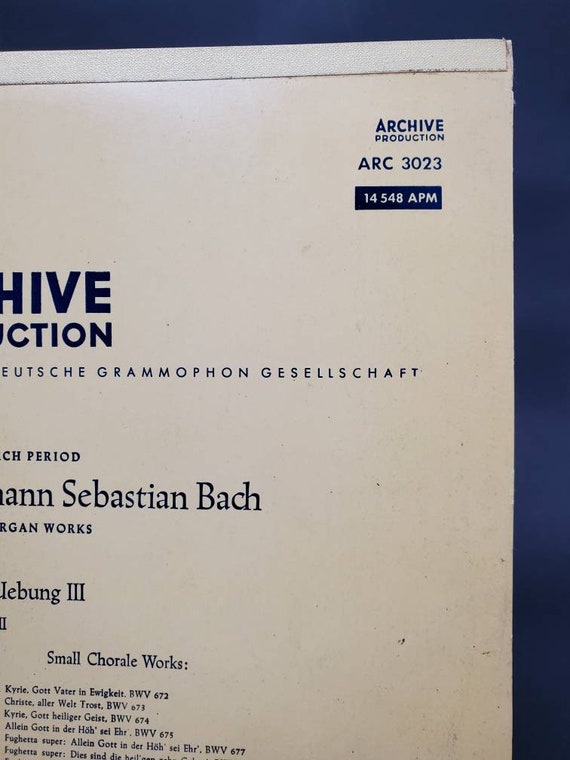1957 Helmut Walcha the Works of Johann Sebastian Bach IX