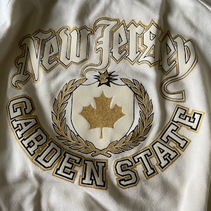 1990s NJ State Sweatshirt, Graphic Sweatshirt Men Women, Garden State Pullover, Destination Sweatshirt, New Jersey Tourism Shirt, W020