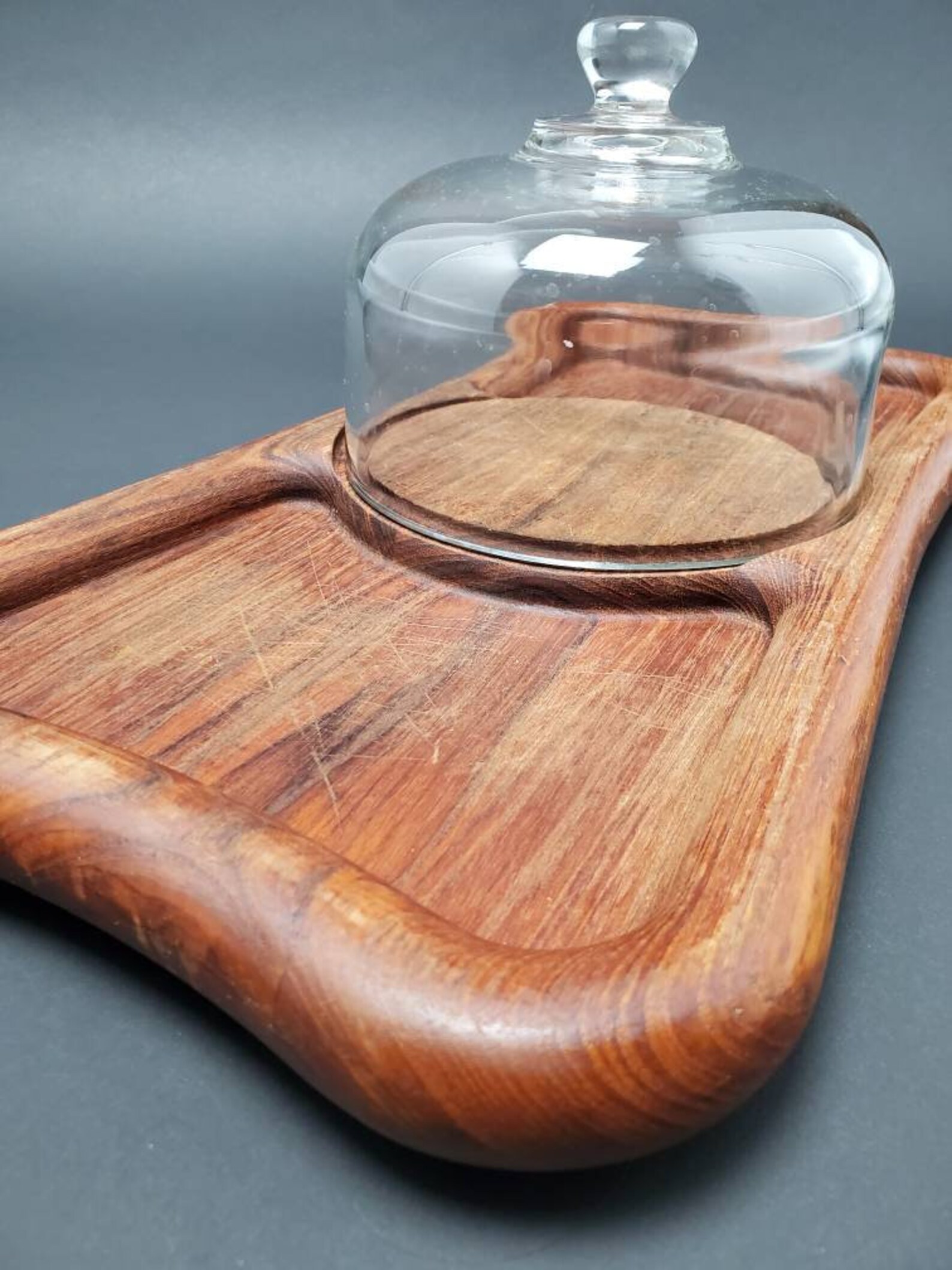 1970's Glass covered Cheese Board Goodwood Genuine Teak Etsy