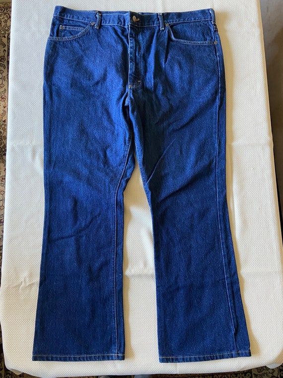 40 x 29, 1980s Lee Rider Jeans, Dark Wash Jeans, … - image 4