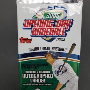 2005 VERSIEGELTE Öffnungstag Baseballkarten Zufällig signiert UNGEÖFFNET Topps 6 Karten pro Packung ISBN 0 41116 05945 2