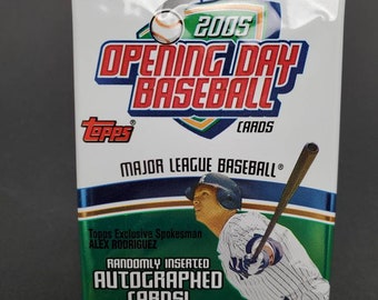 2005 SEALED Opening Day Baseball Cards Random Autographed UNOPENED Topps 6 Cards per pack ISBN 0 41116 05945 2