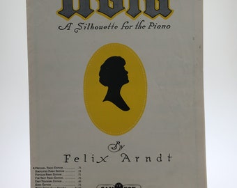 1942 Nola a Silhouette for the Piano Sheet Music by Felix Arndt published by Sam Fox