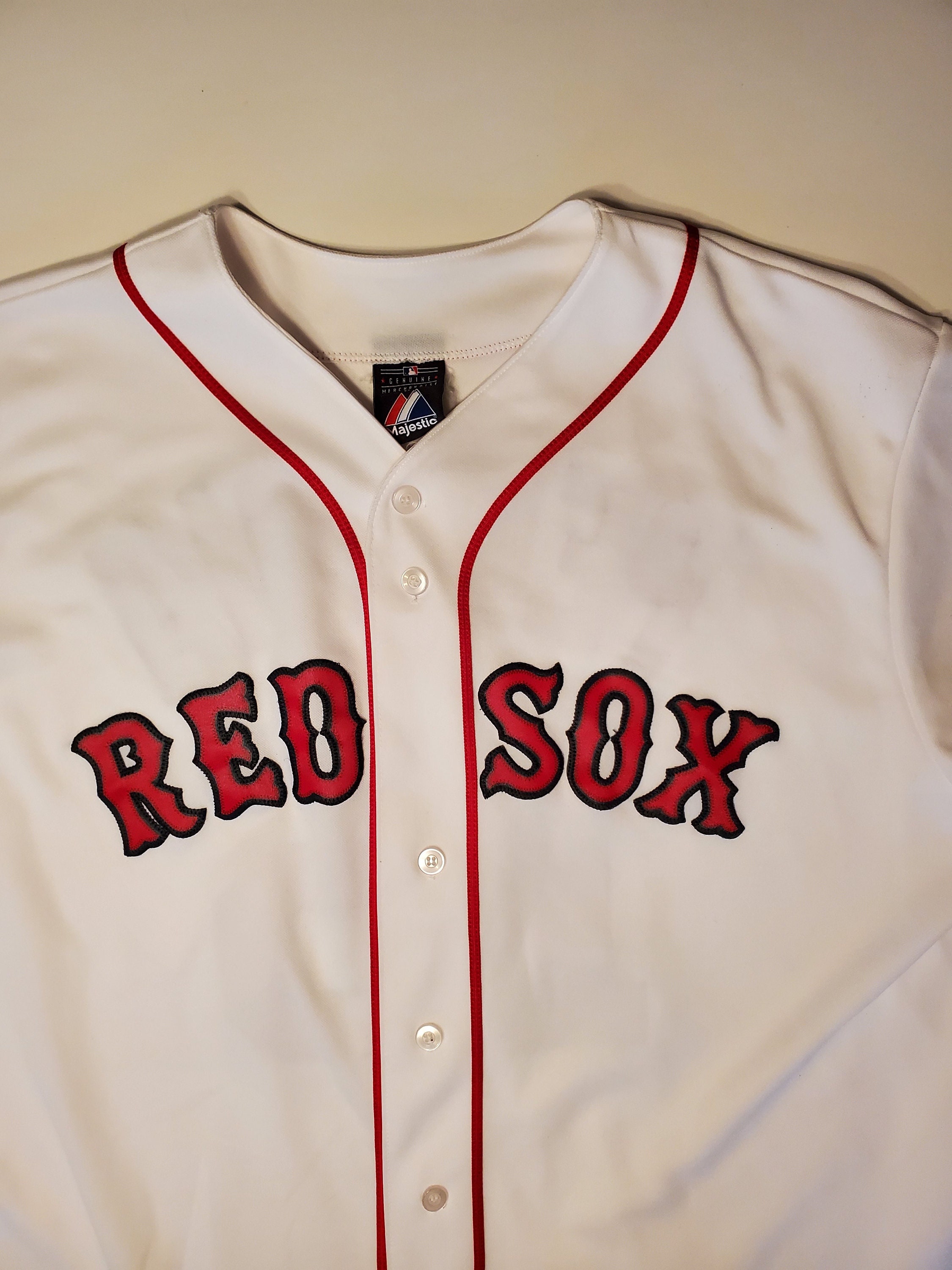 Majestic BOSTON RED SOX IRISH Button-Down 2XL Baseball Jersey ST  PATRICK'S DAY