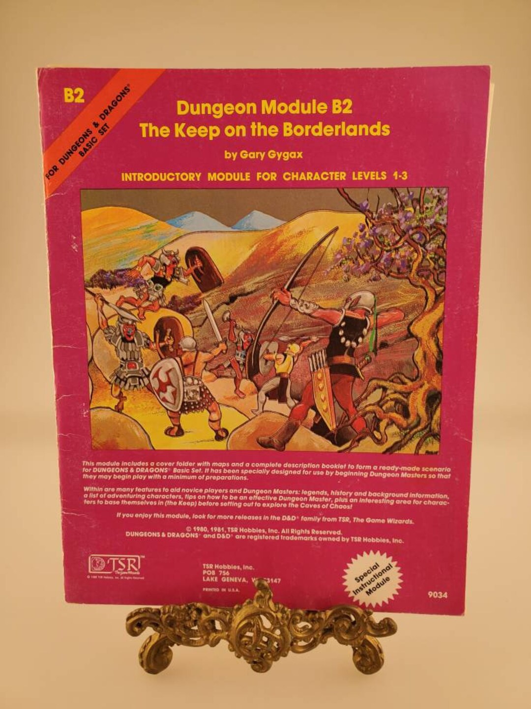TSR B2 9034 Dungeon Module The Keep on the Borderlands 1981 Donjons et ...