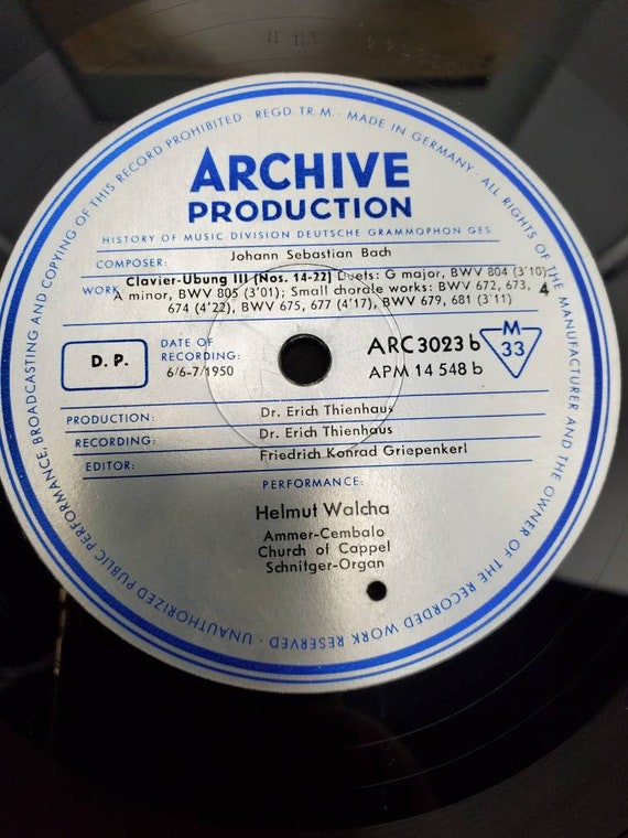 1957 Helmut Walcha the Works of Johann Sebastian Bach IX Research Period Series F Organ Works LP ARC 3023 Archive Production Vinyl Record Al - Etsy 1957 Helmut Walcha the Works of Johann Sebastian Bach IX Research Period Series F Organ Works LP ARC 3023 Archive Production Vinyl Record Al - Etsy