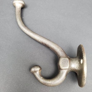 1800s Forged Wrought Iron Hat and Coat Hook
