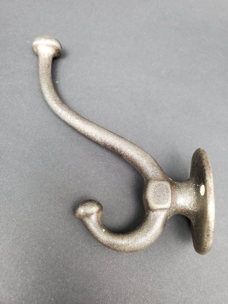 1800s Forged Wrought Iron Hat and Coat Hook 