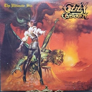 1986 Ozzy Osbourne the Ultimate Sin LP BL 40026 Oz CBS