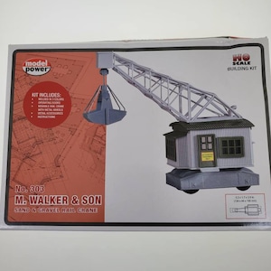 2008 HO Scale M Walker & Son Sand and Gravel Rail Crane Model Power No 303 Unbuilt Model Kit