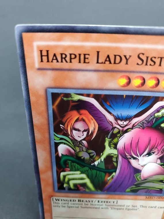 Harpie Lady Sisters MRD-009 Yugioh Holographic Trading Card Harpie Lady Sisters MRD-009 Yugioh Holographic Trading Card