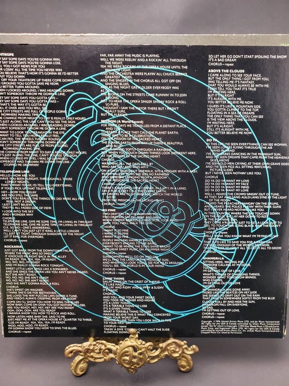 1976 Electric Light Orchestra ELO A New World Record UA