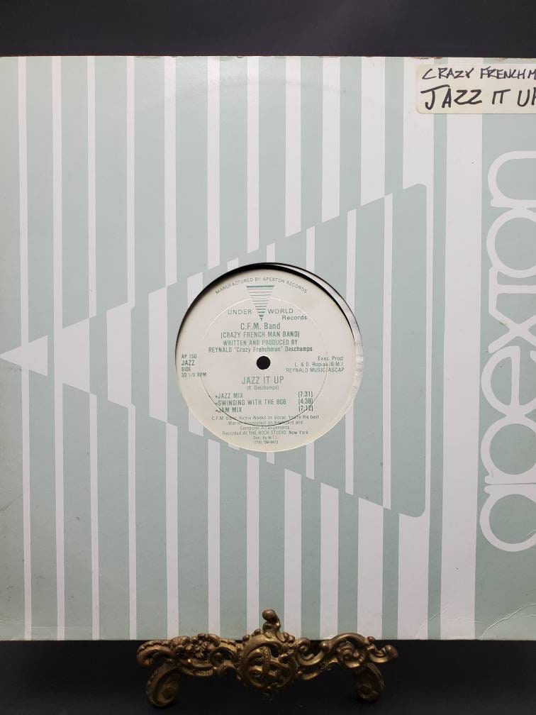 1990 Reynald Deschamps CFM Crazy French Man Band Single LP AP 150 Under World Vinyl Record Album
