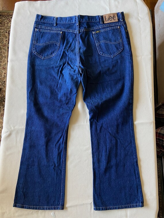 40 x 29, 1980s Lee Rider Jeans, Dark Wash Jeans, … - image 2